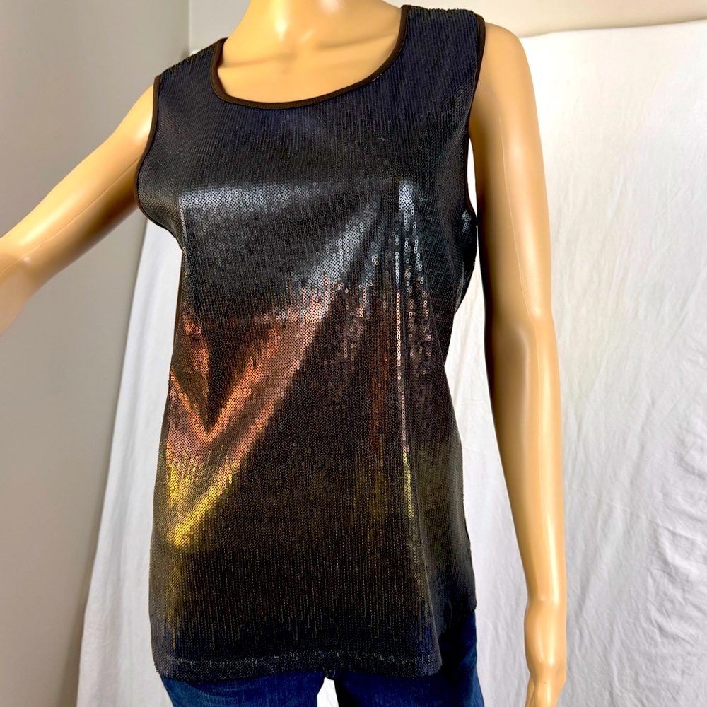 600 west Ombré Sequin Sleeveless Women's Top Size‎ Medium